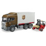 Camion giocattolo Bruder Scania UPS con elevatore trasportabile