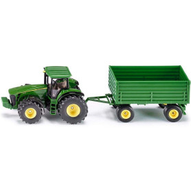 Trattore giocattolo Siku John Deere con rimorchio snodabile