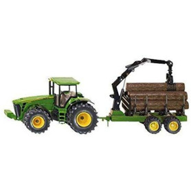 Trattore giocattolo Siku John Deere 8430 rimorchio forestale