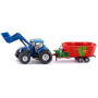 Trattore giocattolo Siku New Holland con miscelatore Strautmann