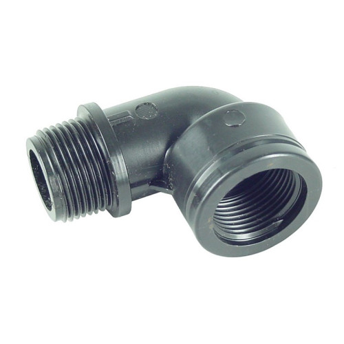 2x Gomito 90° in polipropilene M-F da Ø1"x1"