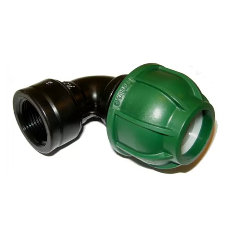 Gomito a compressione 90° femmina Ø20x3/4"mm con deviazione