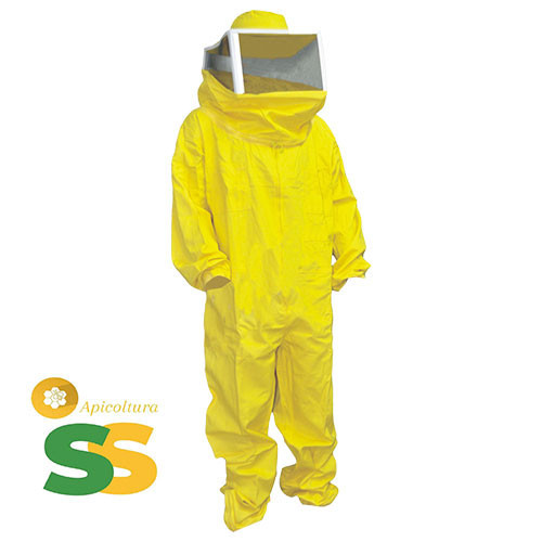 Tuta con Maschera Quadrata Staccabile XL 100% cotone colore giallo