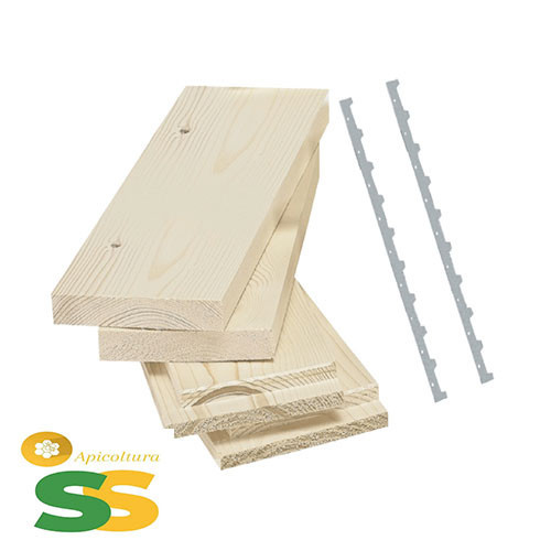 Melario da 10 favi in kit di montaggio completo di distanziatori da 9 tacche