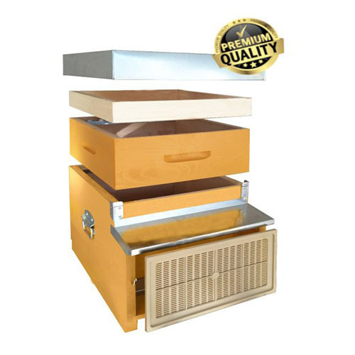 Arnia Dadant Standard 10 favi fondo antivarroa + Melario Top Line