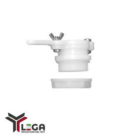 Rubinetto a Taglio in plastica alimentare con ghiera in plastica Lega